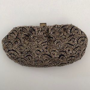 Anthropologie beaded clutch bag